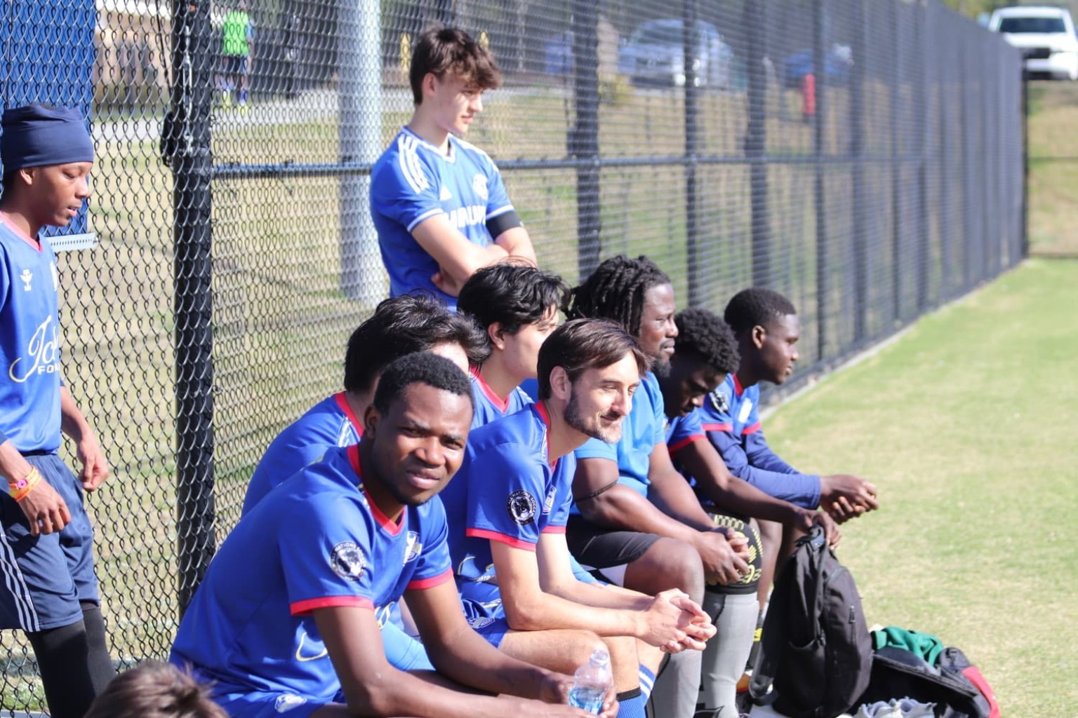 Phantom FC teammates together on the sideline