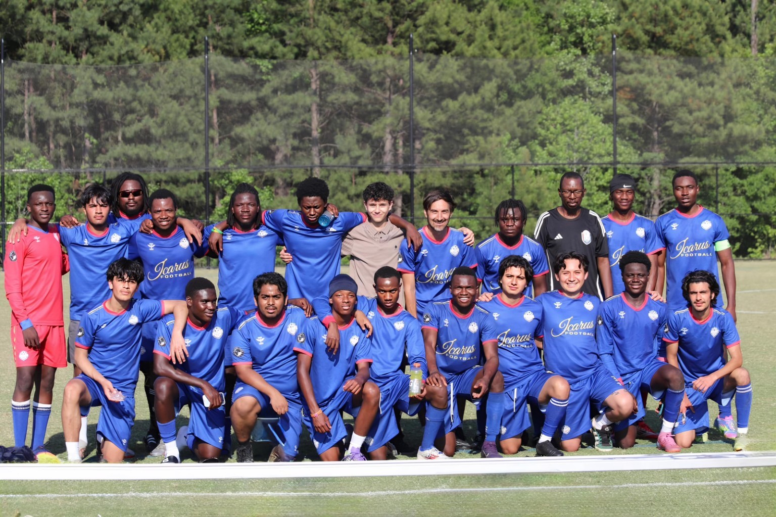 Phantom FC first-team squad together in royal blue
