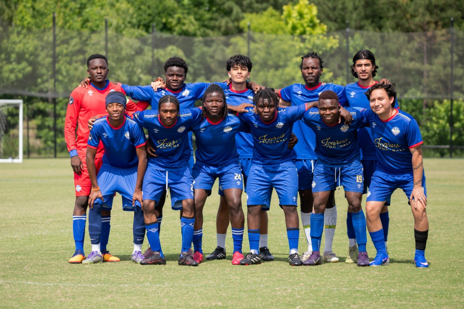 Phantom FC starting eleven before kickoff
